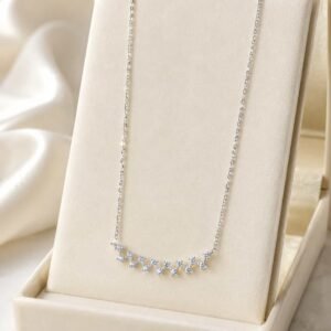 Celeste Spark Curve Pendant Necklace