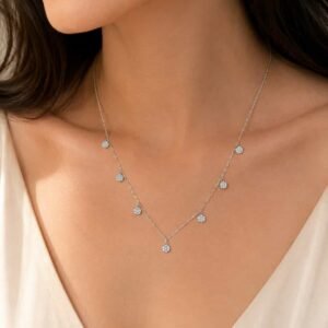 Aurelia Seven-Disc Sparkle Station Necklace